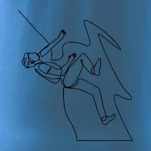 Lezec na skale jedným ťahom