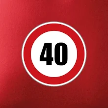 Dopravná značka - obmedzenie rýchlosti 40