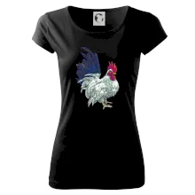 Kohút kreslený biely