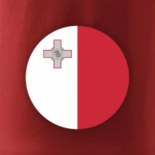 Vlajka Malta guľatá na prsník