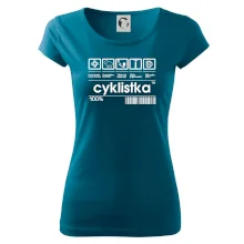 Čiarový kód - cyklistka Čiarový kód - cyklistka