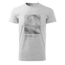 Severák - vrstevnice v obdĺžniku