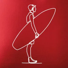 Surfer stojaci jedným ťahom Surfer stojaci jedným ťahom