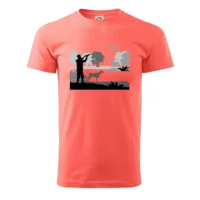 Lovec a stavač v lese Lovec a stavač v lese