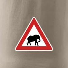 Dopravná značka - Pozor slon Dopravná značka - Pozor slon