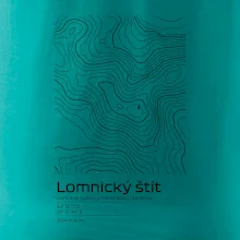 Lomnický štít - vrstevnice v obdĺžniku