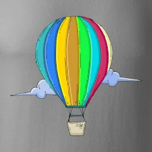 Teplovzdušný balón v oblakoch