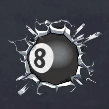 Biliardová guľa v triku