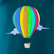 Teplovzdušný balón v oblakoch