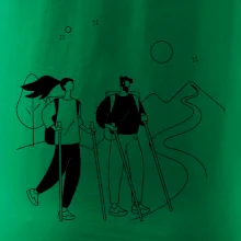 Kreslený pár na výlete