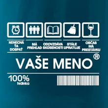 Vaše meno - čiarový kód