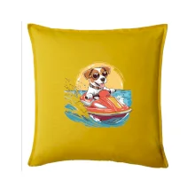 Jack russell teriér na vodnom skútri