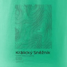 Králický Sněžník - vrstevnice v obdĺžniku
