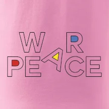 War, peace - farebný nápis