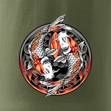 Yin & Yang Koi kapor - oranžový