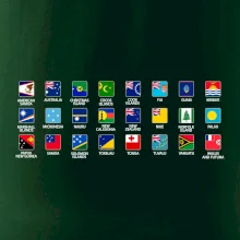 Vlajky štátov - Oceánia