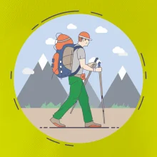 Farebný párový motív na hory