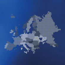 Mapa Európy - srdce v Ukrajine Mapa Európy - srdce v Ukrajine