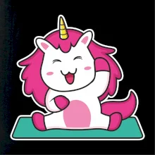 Yoga veselý jednorožec