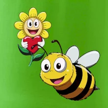 Parové tričko - Včela a kvetina