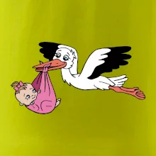 Bocian a bábätko - dievča (Hana-creative)