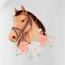 Hlava koňa a ruže