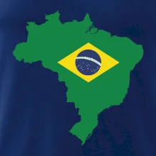 Brazília vlajka v mape