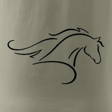 Kôň - bežiaci silueta hlavy Kôň - bežiaci silueta hlavy