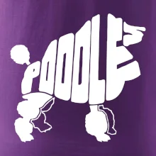 Pudel - nápis v tele