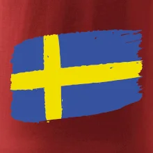 Švédsko vlajka štetkou
