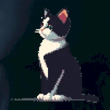 Mourovatá mačka pixel