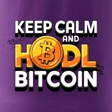 3D nápis Keep Calm and HODL Bitcoin