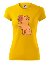 Kapybara s palcom hore