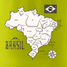 Brazília mapa s názvami regiónov Brazília mapa s názvami regiónov