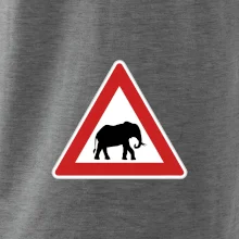 Dopravná značka - Pozor slon Dopravná značka - Pozor slon