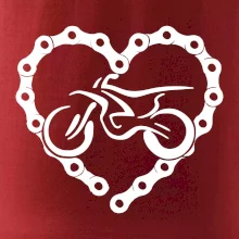 Moto srdce reťaz - enduro