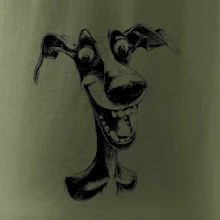 Čiernobiela karikatúra chrt