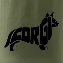 Corgi - nápis v tele Corgi - nápis v tele