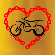 Moto srdce reťaz - enduro