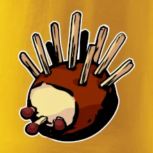 Gaštanový ježko - prsník