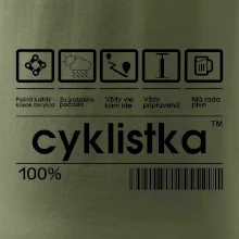 Čiarový kód - cyklistka