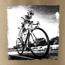 Cyklista čiernobiela cesta Cyklista čiernobiela cesta