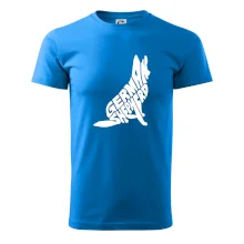 Nemecký ovčiak sediaci napis