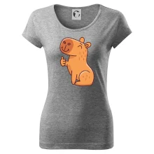 Kapybara s palcom hore