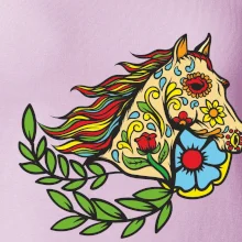 Kôň farebný s listami