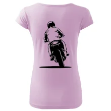 Motorkář na zádech - silnice