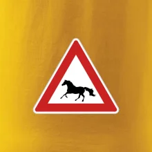 Dopravná značka - Pozor kôň bežiaci