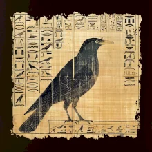 Egyptské hieroglyfy vták