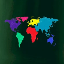 Svetové kontinenty bez názvov - farebné