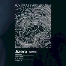 Jizera - vrstevnice v obdĺžniku